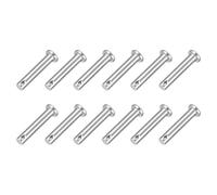 sourcing map 12Pcs M6 x 30mmSingle Hole Clevis Pins, 304 Stainless Steel Flat Head Clevis Pins Hitch Pin for Trailer Latch, Mechanics Repair, Furniture Installation, Industrial Equipment