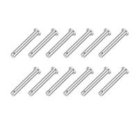 sourcing map 12Pcs M6 x 40mmSingle Hole Clevis Pins, 304 Stainless Steel Flat Head Clevis Pins Hitch Pin for Trailer Latch, Mechanics Repair, Furniture Installation, Industrial Equipment