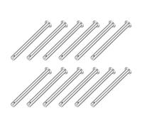sourcing map 12Pcs M6 x 60mmSingle Hole Clevis Pins, 304 Stainless Steel Flat Head Clevis Pins Hitch Pin for Trailer Latch, Mechanics Repair, Furniture Installation, Industrial Equipment