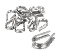 sourcing map 12Pcs M8 Stainless Steel Thimble for 8mm Dia Wire Rope, Wire Rope Cable Thimbles Rigging for Marine, Sunshade Sail, Fence