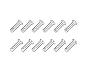 sourcing map 12Pcs M8 x 25mmSingle Hole Clevis Pins, 304 Stainless Steel Flat Head Clevis Pins Hitch Pin for Trailer Latch, Mechanics Repair, Furniture Installation, Industrial Equipment