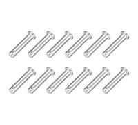 sourcing map 12Pcs M8 x 35mmSingle Hole Clevis Pins, 304 Stainless Steel Flat Head Clevis Pins Hitch Pin for Trailer Latch, Mechanics Repair, Furniture Installation, Industrial Equipment