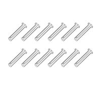 sourcing map 12Pcs M8 x 40mmSingle Hole Clevis Pins, 304 Stainless Steel Flat Head Clevis Pins Hitch Pin for Trailer Latch, Mechanics Repair, Furniture Installation, Industrial Equipment