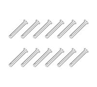 sourcing map 12Pcs M8 x 50mmSingle Hole Clevis Pins, 304 Stainless Steel Flat Head Clevis Pins Hitch Pin for Trailer Latch, Mechanics Repair, Furniture Installation, Industrial Equipment