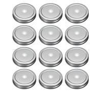 sourcing map 12pcs Mason Jar Lids 70mm Tinplate Regular Mouth Reusable Mason Canning Covers with Straw Hole for Storage Bottle Water Bottle and Jars, Silver