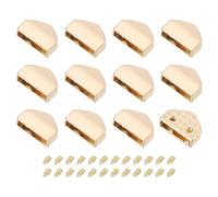 sourcing map 12Pcs Metal Belt Buckle End Tips, 0.51" Wide Pentagon Webbing Zipper Tips Clip Buckles with Screws for DIY Sewing Craft Purse Belt Repair, Light Golden
