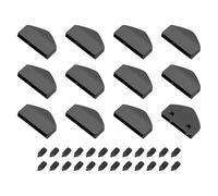 sourcing map 12Pcs Metal Belt Buckle End Tips, 0.98" Wide Pentagon Webbing Zipper Tips Clip Buckles with Screws for DIY Sewing Craft Purse Belt Repair, Metallic Black