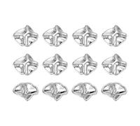 sourcing map 12Pcs Metal Square Buttons, 20mm Heart Shape Sewing Craft Buttons with Single Hole for Sewing Blouse Shirt Button DIY Garments and Accessories, Silver