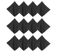 sourcing map 12Pcs Microfiber Cleaning Cloth for Glasses, 8x8inch Eyeglass Cleaning Cloth for Screens Cameras Cell Phones Electronics Lenses, Black
