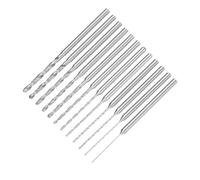 sourcing map 12Pcs Mini Twist Drill Bit Set, 0.5/0.6/0.7/0.8/0.9/1/1.2/1.4/1.5/1.6/1.8/2mm Micro Engraving Drill Bits, High-Speed Steel 2.35mm Shank Small Jobber Bit for DIY Resin, Amber, Wood