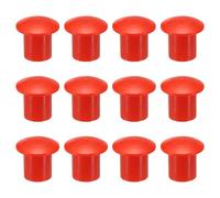 sourcing map 12Pcs Mushroom Rebar End Caps, Plastic Rebar Safety Cap Fit 0.31-0.71 Inch for Building Construction Protection Stakes, Gardening Pile, Home Fencing, Red