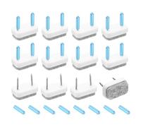 sourcing map 12Pcs Nail-on Felt Furniture Pads, Rectangular Felt Pads Furniture Sliders Floor Protectors for Wooden Furniture Table Sofa Chair Leg (18mm, White)