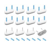 sourcing map 12Pcs Nail-on Felt Furniture Pads, Rounded Rectangle Felt Pads Furniture Sliders Floor Protectors for Wooden Furniture Table Sofa Chair Leg (18mm, White)