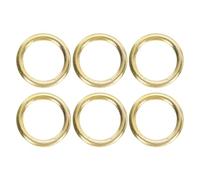 sourcing map 12Pcs Napkin Rings, Round Napkin Holders Buckles Serviette Metal Ring for Table Decoration Adornment Wedding Party, Gold Tone
