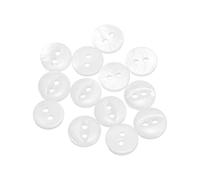 sourcing map 12Pcs Natural Shell Buttons, 2 Hole 10mm Mother of Pearl Buttons, Fish Eye Button for Shirt Coat Suits Jacket Jeans Skirt Pants Dress Sewing Craft DIY Decoration, White
