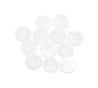 sourcing map 12Pcs Natural Shell Buttons, 2 Hole 11.5mm Thin Edge Mother of Pearl Buttons, Fish Eye Button for Shirt Coat Suits Jacket Jeans Skirt Pants Dress Sewing Craft DIY Decoration, White