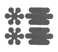 sourcing map 12pcs Non Slip Bathtub Stickers Bath Shower Floor 3.15" Anti-Slip Sticker Tape Snowflake Style Decals for Bathroom Kitchen Bathtub Treads Stairs, Gray