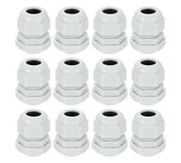 sourcing map 12Pcs NPT 1/2" Nylon Cable Glands, Waterproof Cord Grip Connector, Adjustable 6-11mm Wire Grommet Protectors with Gaskets and Locknut for Junction Box, Gray