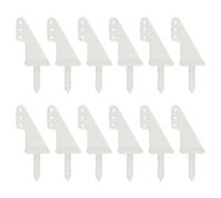 sourcing map 12Pcs Nylon Control Horns, 3 Hole Adjustment Needle Control Horn Rudder Angle for RC Airplane KT DIY Model Plane Parts Accessories, White