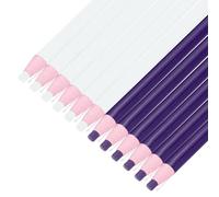 sourcing map 12PCS Peel-Off Grease Pencils, Color China Markers for Glass Metal Plastic Paper, Non-Sharpening Wax Pencils for Coloring Drawing Marking, Purple & White