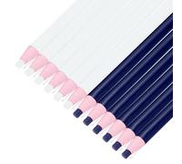 sourcing map 12PCS Peel-Off Grease Pencils, Color China Markers for Glass Metal Plastic Paper, Non-Sharpening Wax Pencils for Coloring Drawing Marking, Blue & White
