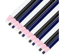sourcing map 12PCS Peel-Off Grease Pencils, Color China Markers for Glass Metal Plastic Paper, Non-Sharpening Wax Pencils for Coloring Drawing Marking, White & Black & Blue