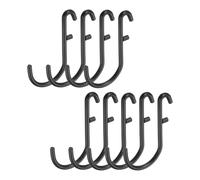 sourcing map 12Pcs Pegboard Hooks, 1.8 x 2.8 in Metal Peg Board Hooks for Hanging Fit 5x16mm Hole Long Metal Storage Hook l Shape Hanging Accessories, Home Garage Office Wall Organizer, Black