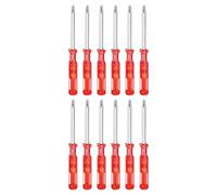 sourcing map 12pcs PH00 Mini Phillips Screwdriver #00 2.5" Length Screwdrivers 1.4" Carbon Steel with Ergonomic Handle for DIY Repairing, Red