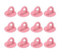 sourcing map 12Pcs Phone Ring Holder (0.7 Inch) - Adhesive Round Shaped Phone Finger Grip Hook Smartphones Keychain Ring Charm Loop for DIY Tablet Case Accessories, Rose Red