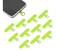 sourcing map 12pcs Phone Tether Tab, Universal Phone Lanyard Patch t Shape Cell Phones Strap Replacement Part for Most Smartphone Cases, Grass Green