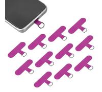 sourcing map 12pcs Phone Tether Tab, Universal Phone Lanyard Patch t Shape Cell Phones Strap Replacement Part for Most Smartphone Cases, Rose Red