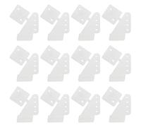 sourcing map 12Pcs Plastic Control Horns, 4 Hole Adjustment Needle Control Horn Rudder Angle for RC Airplane KT DIY Model Plane Parts Accessories, White
