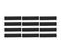 sourcing map 12pcs Plastic Hex Shank Screwdriver Bit Holder Organizer 10 Holes 1/4 Inch Plastic Drill Bits Storage Case for Any 1/4" Hex Shank Metal Driver Bits Use, Black