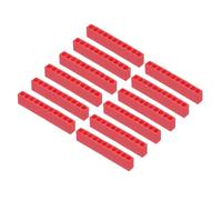 sourcing map 12pcs Plastic Hex Shank Screwdriver Bit Holder Organizer 11 Holes 1/4 Inch Plastic Drill Bits Storage Case for Any 1/4" Hex Shank Metal Driver Bits Use, Red