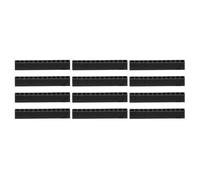 sourcing map 12pcs Plastic Hex Shank Screwdriver Bit Holder Organizer 12 Holes 1/4 Inch Plastic Drill Bits Storage Case for Any 1/4" Hex Shank Metal Driver Bits Use, Black