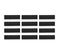 sourcing map 12pcs Plastic Hex Shank Screwdriver Bit Holder Organizer 8 Holes 1/4 Inch Plastic Drill Bits Storage Case for Any 1/4" Hex Shank Metal Driver Bits Use, Black