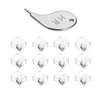 sourcing map 12pcs Port Blocker Locking RJ45 Port/Dust PC Blocker Cap with Coded Key,Black