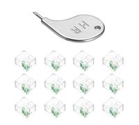 sourcing map 12pcs Port Blocker Locking RJ45 Port/Dust PC Blocker Cap with Coded Key,Green