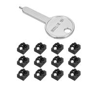 sourcing map 12pcs Port Blocker Locking RJ45 Port/Dust PC Blocker with Coded Key,Black