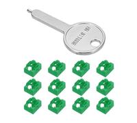 sourcing map 12pcs Port Blocker Locking RJ45 Port/Dust PC Blocker with Coded Key,Green