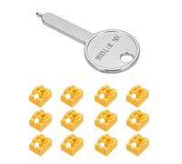sourcing map 12pcs Port Blocker Locking RJ45 Port/Dust PC Blocker with Coded Key,Yellow