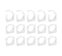 sourcing map 12Pcs PPR Water Pipe Clamps, Plastic U Shaped Pipe Clamps Clips with Fixing Clip Fit for 63mm/2.48" OD Water Pipes and Tubing Hoses Support, White