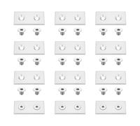 sourcing map 12Pcs Profile End Cap, Zinc Alloy 4080 Series EU Standard T-Slot Aluminum Extrusion End Cap Bracket with Screws for Storage Rack, Silver