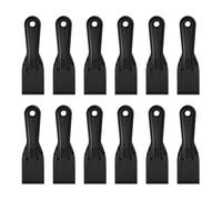 sourcing map 12pcs Putty Scraper 1.97" Plastic Flexible Putty Knives Disposable Paint Spreader Cleaner Tool for Spackling, Patching Painting Repairing, Black