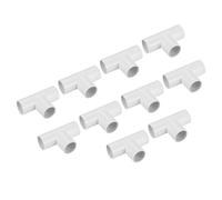 sourcing map 12Pcs PVC Conduit Coupler T-Shaped Fittings PVC Pipes Vinyl Tubing PVC Pipe Connectors 20mm 3 Ways for Hose Electrical Conduit White