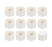 sourcing map 12Pcs PVC Pipe End Cap Fitting, 1" Furniture Grade Pipe End Cap Plug Adapter Pipe Plug Socket Fittings for Sewer Drain Pipe Connections, Garden DIY, White