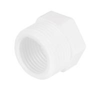 sourcing map 12Pcs PVC Pipe Fitting G3/4" Male to G1/2" Female Reducer Threaded Fitting Hex Bushing Pipe Adapter Coupler for Water System Pipe Connecting