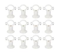 sourcing map 12Pcs PVC Water Pipe 32mm Clamps Clips with Base, Fit for 32mm/1.26" OD Tubing Hose Hanger Support, Plastic Pipe Hanger Clamp Water Pipe Support