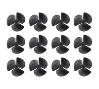 sourcing map 12Pcs RC Boat Propeller, 3 Blades Propellers 1.9mm Hole Dia 40mm OD CW Clockwise Rotating Drill Propeller for RC Boat, DIY Ship Model, Black