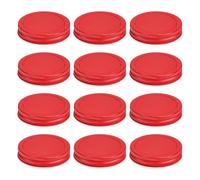 sourcing map 12Pcs Regular Mouth Mason Jar Lids, Mason Canning Jar Lids with Airtight Seal, Mason Storage Covers Caps, Red